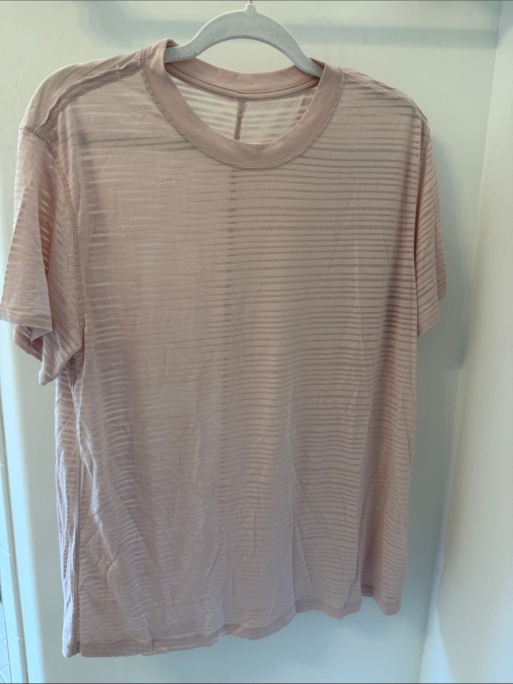 lululemon athletica Short Sleeve Sheer Crew Tee in Pale Blush